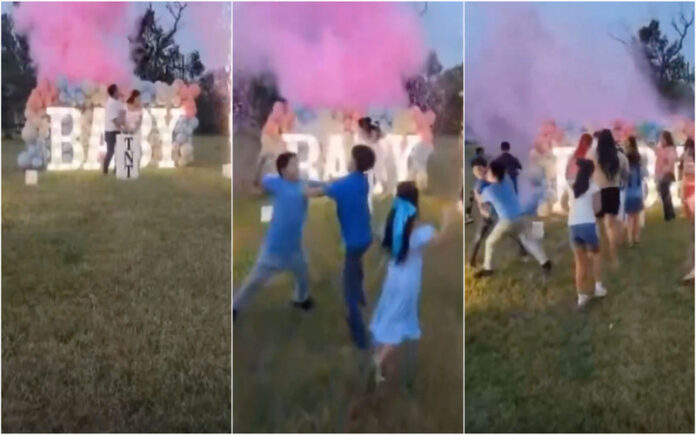 Confusão em chá revelação passa despercebida ao som de Linkin Park