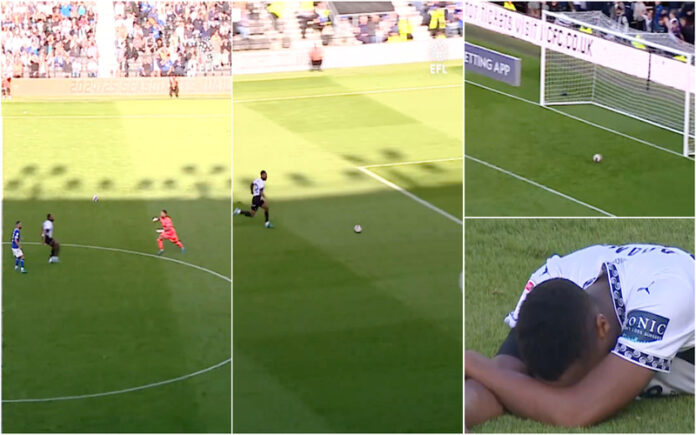 Na Segunda Divisão Inglesa surge o “falhanço do ano” com baliza aberta