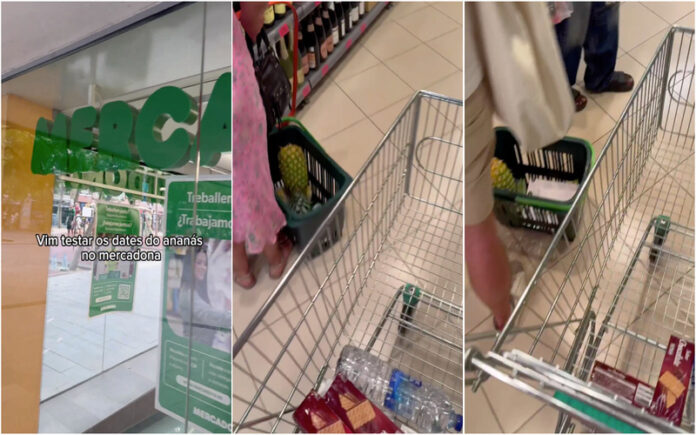 Português testa a Tendência do Ananás no Mercadona em Espanha