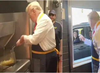 Trump veste-se de funcionário do McDonald’s e frita batatas durante campanha