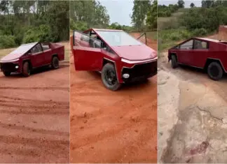 Brasileiro transforma Fusca de 1973 em réplica da Tesla Cybertruck