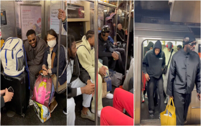 Equipa dos Pistons apanha o metro para jogo em Nova Iorque e surpreende passageiros