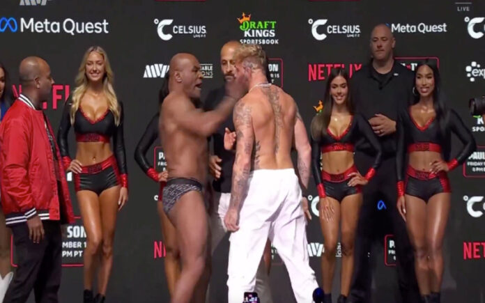 Estalo na pesagem aquece luta entre Tyson e Jake Paul
