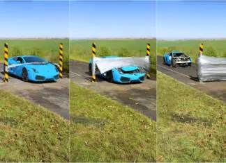 Mr. Beast testa limite da fita-cola para parar um Lamborghini