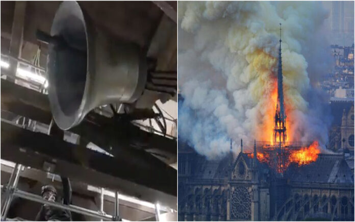 Notre-Dame faz ressoar os sinos pela primeira vez desde o incêndio de 2019