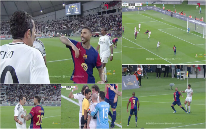 Quaresma e Figo protagonizam lance polémico em jogo de lendas entre Real Madrid e Barcelona