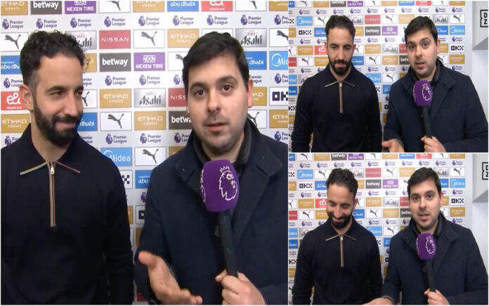 Ruben Amorim reage com humor a feito histórico no derby de Manchester