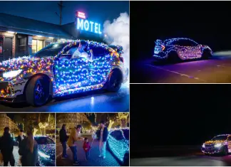 YouTuber português impressiona com Honda Civic Type R iluminado com 14.647 luzes de Natal