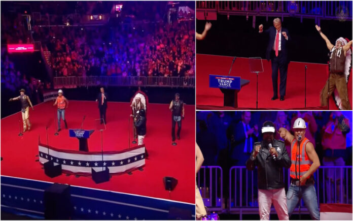 Donald Trump dança YMCA com os Village People antes da tomada de posse