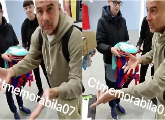 Pep Guardiola perde a paciência com jovens que pedem autógrafos repetidamente