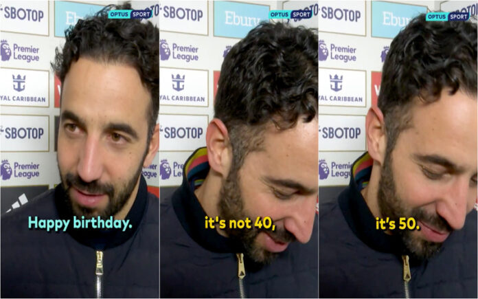 Ruben Amorim brinca com impacto do Manchester United na sua idade