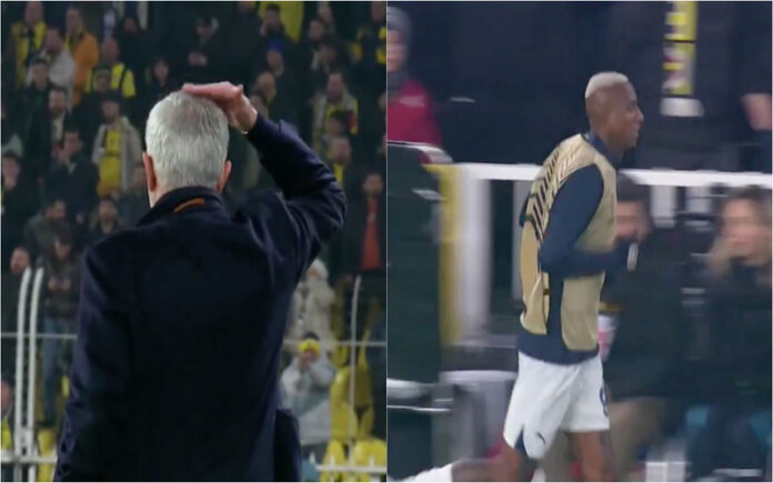 Mourinho imita cabelo de Talisca para o chamar em jogo da Liga Europa