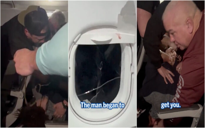 Passageiro furioso parte janela de avião após ser ignorado por mulher