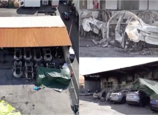 Incêndio em Roma destrói 17 veículos da Tesla e gera alerta de segurança