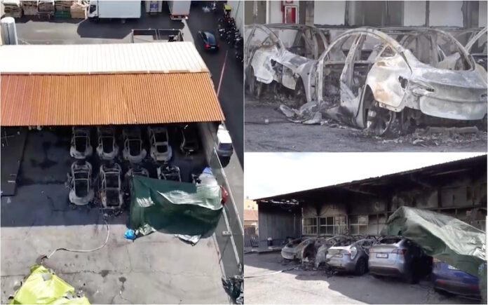 Incêndio em Roma destrói 17 Tesla e gera alerta de segurança