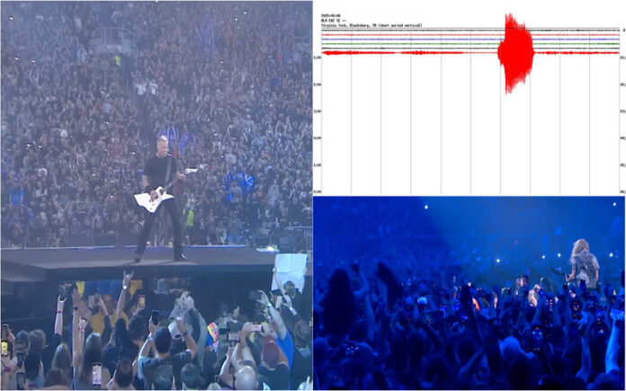 Metallica provocam sismo com “Enter Sandman” em concerto na Virgínia