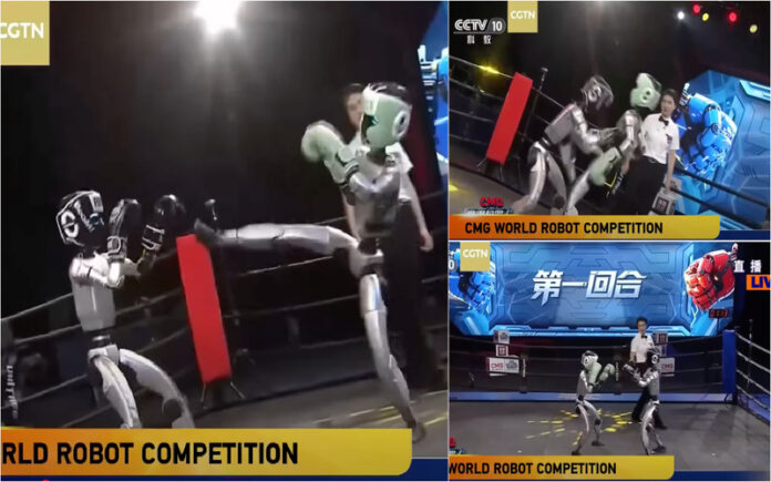 China estreia torneio de combate entre robôs humanoides