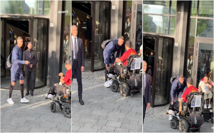 Cristiano Ronaldo surpreende com reação divertida após pequeno “acidente” com fã