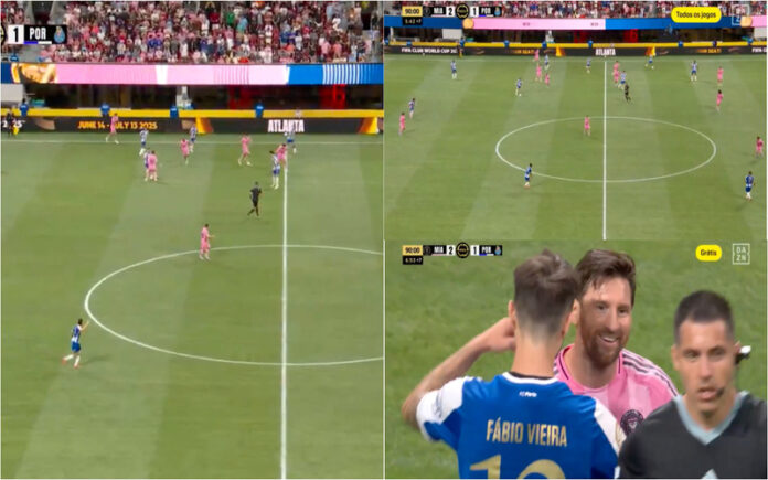 Fábio Vieira faz túnel a Messi mas desperdiça lance com trivela falhada