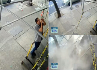 Homem escapa por segundos de colapso em obra no Rio de Janeiro