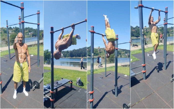 Aos 67 anos, português impressiona com força e agilidade na calistenia