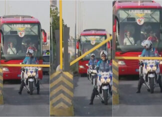 Benfica retido no aeroporto devido a cancelas “teimosas” na chegada a Lisboa