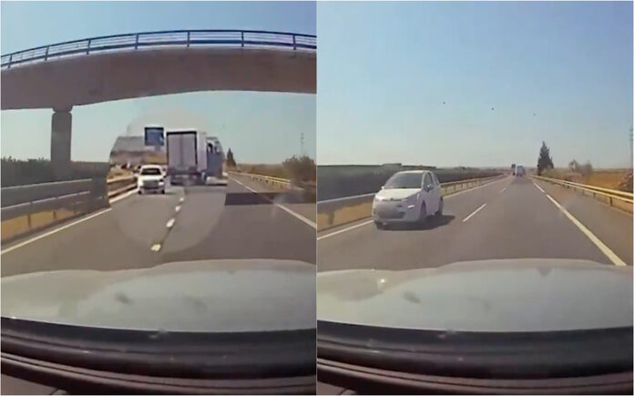 Condutora em contramão causa pânico numa autoestrada espanhola