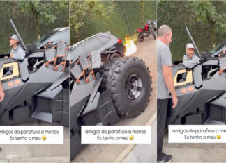 Neymar exibe réplica do Batmóvel de 1,5 milhões de euros nas redes sociais