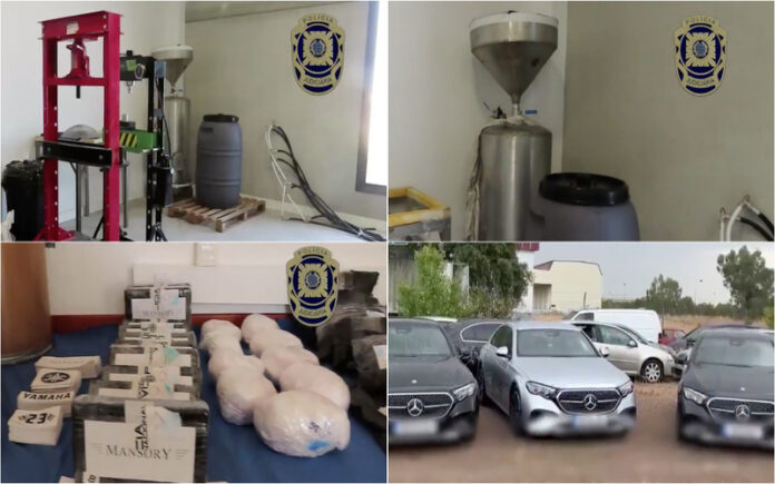 PJ revela imagens inéditas do laboratório de cocaína desmantelado em Badajoz