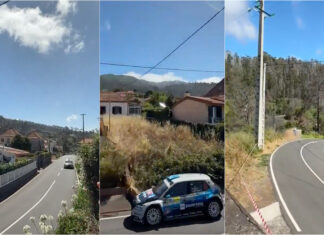 Despiste violento de equipa portuguesa no Rali da Madeira termina com susto