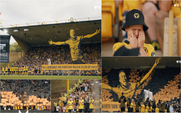 Emoção no Molineux Wolverhampton presta tributo a Diogo Jota