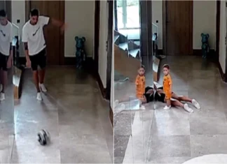 Fede Valverde assusta fãs do Real Madrid com queda durante brincadeira em casa