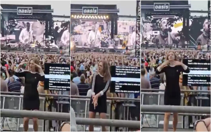 Intérprete de língua gestual encanta público em concerto dos Oasis