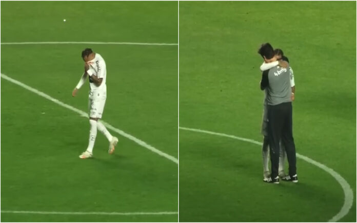 Neymar em lágrimas após histórica derrota frente ao Vasco da Gama