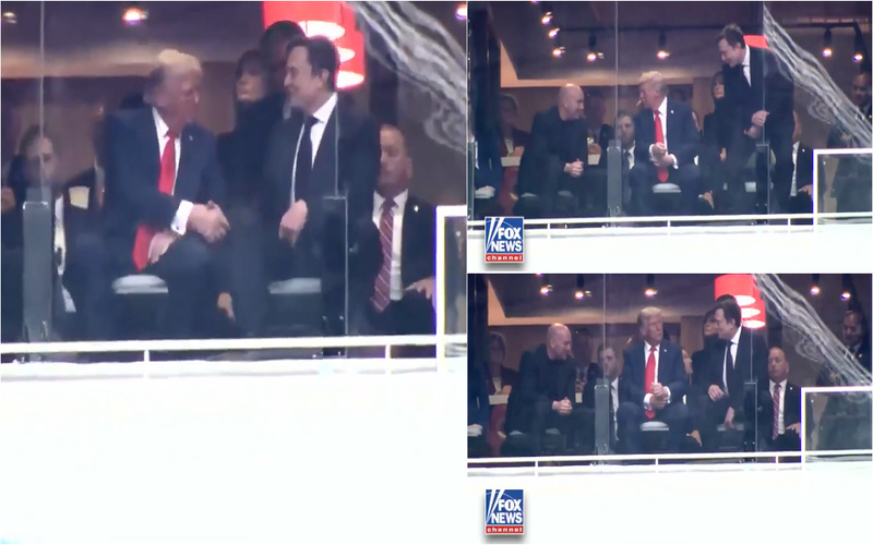 Elon Musk surpreende ao cumprimentar Donald Trump em memorial de Charlie Kirk