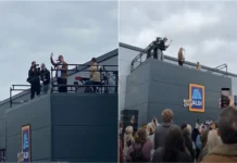 Lewis Capaldi surpreende fãs com concerto inesperado no telhado de supermercado