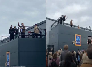 Lewis Capaldi surpreende fãs com concerto inesperado no telhado de supermercado