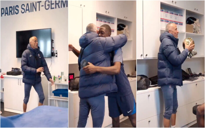 Luis Enrique celebra Bola de Ouro de Dembélé como se fosse dele próprio