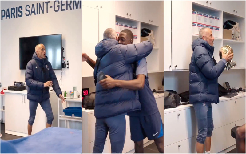 Luis Enrique celebra Bola de Ouro de Dembélé como se fosse dele próprio