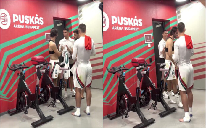 Szoboszlai falha troca de camisola com Ronaldo mas recebe promessa para outubro