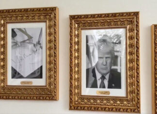 Trump substitui retrato de Biden por caneta automática na Casa Branca
