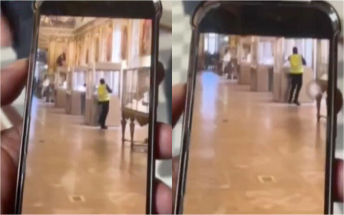 Assalto no Louvre vídeo mostra ladrões a partir vitrine e roubar joia em plena luz do dia
