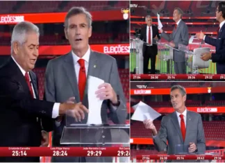 Ata rasurada causa confronto entre Vieira, Rui Costa e Noronha durante debate do Benfica