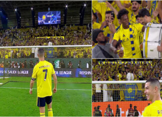 Cristiano Ronaldo diverte-se com Speed e ensina YouTuber a tocar tambor no Al Nassr