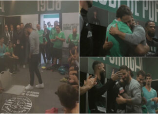 Ruben Amorim emociona balneário na despedida do Sporting