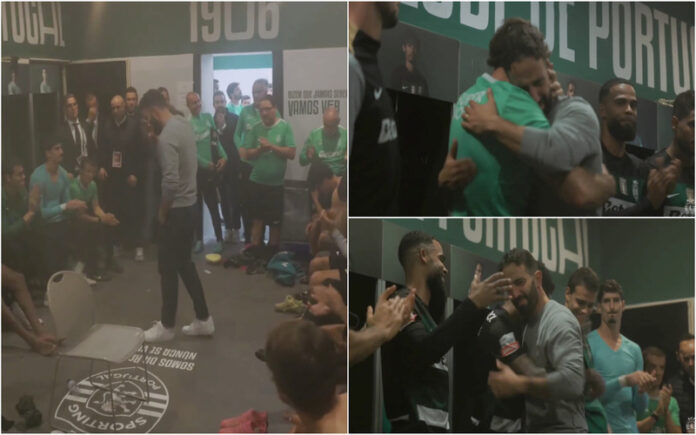 Ruben Amorim emociona balneário na despedida do Sporting