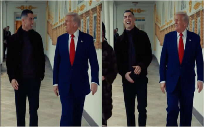 Cristiano Ronaldo visita a Casa Branca e é recebido por Donald Trump