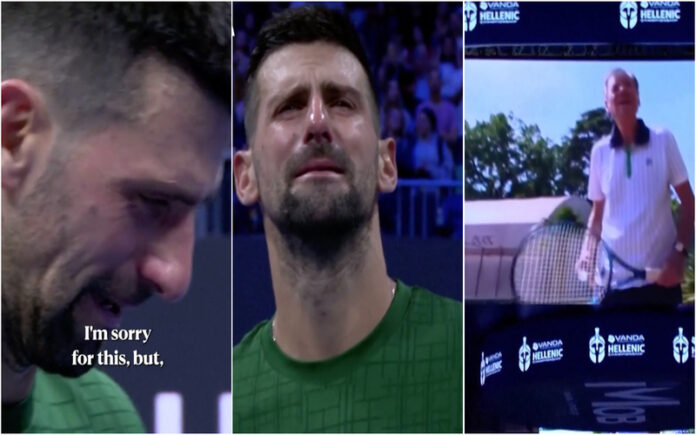 Djokovic emociona-se em homenagem ao lendário treinador Nikola Pilic