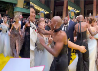 Influencer australiano arrisca multa após invadir red carpet e agarrar Ariana Grande