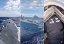 PJ mostra interior de narcossubmarino apreendido com 1700 quilos de cocaína